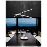 Nova Luce SEVILLE több ágú függeszték, króm, 3000K melegfehér, beépített LED, 1x38W, 2650 lm, 81007601