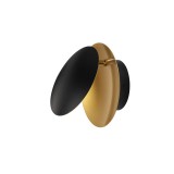 Nova Luce SHELL fali lámpa, fekete, 3000K melegfehér, beépített LED, 1x7W, 101 lm, 9695247