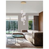 Nova Luce SIDERNO több ágú függeszték, arany, 3000K melegfehér, beépített LED, 1x39W, 2470 lm, 9054442