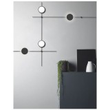 Nova Luce sínszerkezet, wall fali mágneses dekor sínrendszerhez, fekete, 9180120