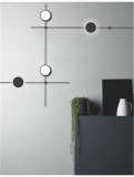 Nova Luce sínszerkezet, wall fali mágneses dekor sínrendszerhez, fekete, 9180120