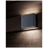 Nova Luce SOHO kültéri fali lámpa, szürke, 3000K melegfehér, beépített LED, 1x6W, 480 lm, 740401