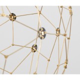 Nova Luce SOLE 1 ágú függeszték, arany, 3000K melegfehér, beépített LED, 1x21W, 2520 lm, 9186001