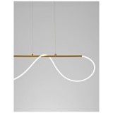 Nova Luce TIRIAC 1 ágú függeszték, arany, 3000K melegfehér, beépített LED, 1x29W, 3145 lm, 9548103