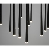 Nova Luce több ágú függeszték, fekete, 3000K melegfehér, beépített LED, 1x36W, 2280 lm, 9601012