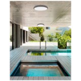 Nova Luce TOMMY kültéri mennyezeti lámpa, szürke, 3000K melegfehér, beépített LED, 1x30W, 2400 lm, 9521001