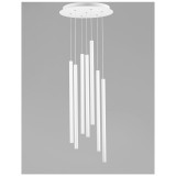 Nova Luce ULTRATHIN több ágú függeszték, fehér, 3000K melegfehér, beépített LED, 7x3W, 1680 lm, 9184023