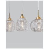 Nova Luce VARIO több ágú függeszték, üveg, E27 foglalattal, max. 3x12W, 9191543