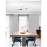 Nova Luce VIARREGIO mennyezeti lámpa, króm, 3000K melegfehér, beépített LED, 1x28W, 1950 lm, 8101203