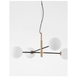 Nova Luce VITRA több ágú függeszték, üveg, G9 foglalattal, max. 4x5W, 9143304