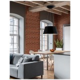 Nova Luce VOLCANO 1 ágú függeszték, fekete, 3000K melegfehér, beépített LED, 1x33W, 1680 lm, 9077881