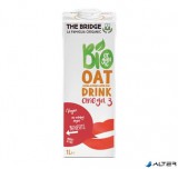 Növényi ital, gluténmentes, bio, dobozos, 1 l, THE BRIDGE, Omega 3, zab