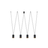 Nowodvorski MORE TONE több ágú függeszték, fekete, GU10 foglalattal, 4x10W, TL-7814