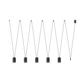 Nowodvorski MORE TONE több ágú függeszték, fekete, GU10 foglalattal, 5x10W, TL-7817
