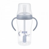 NUK Perfect Match tanuló cumisüveg szívószállal PENGUIN 260 ml