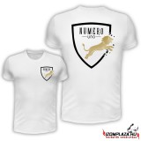 Numero uno dupla mintás póló (fehér)