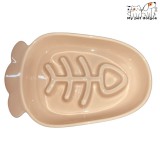 Nunbell Hal mintájú kerámia evéslassító cicatál - Bézs