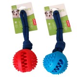 Nunbell Kisállat fogtisztító labda adagoló tartós kötél játékkal - Kék
