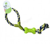 Nunbell Kutyajáték csomózott kötél csonttal - Kék