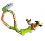 Nunbell Kutyajáték csomózott kötél csonttal - Narancssárga