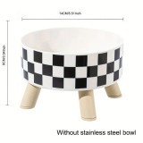 Nunbell Magasított lábas kisállat tál - Kockás