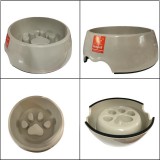 Nunbell Melamin habzsolásgátlós etető tál - kicsi - Szürke