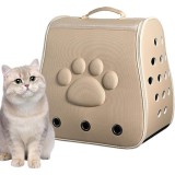 Nunbell Összecsukható kisállat hátizsák mancs mintával ,khaki- 38x27cm