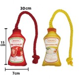 Nunbell Rágható plüss kötél játék kutyáknak-Ketchup Majonéz - nagy