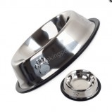 Nunbell Rozsdamentes fém kutyatál gumitalppal - XL