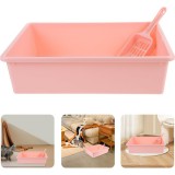 Nunbell Szimpla macska alomtálca lapáttal - Rózsaszín