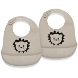 NUUROO Alfie szilikon előke 2db-os - Kavics -