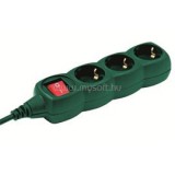 NV 03K-5/G 5m kapcsolós zöld 3-as elosztó (SOMOGYI_NV_3K-5/G)