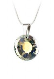 Nyaklánc, Nap formájú, fehér színjátszós SWAROVSKI&reg; kristállyal, 19mm, ART CRYSTELLA&reg; (RSWL033)