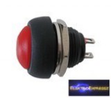 Nyomógombos kapcsoló ON-(OFF) (kerekített) piros