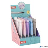 Nyomósirón display, 0,7 mm, hegyezővel, rázós, APLI, vegyes színekben, 25 db