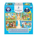 Nyúl Péter, 4 kirakó egy dobozban 4-in-a-Box Puzzles WPR004  Orchard / Peter Rabbit