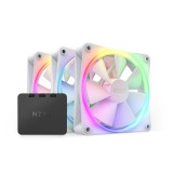 NZXT F120 RGB Triple Pack ház hűtő ventilátor 3db, 12cm fehér + vezérlő (RF-R12TF-W1) (RF-R12TF-W1)