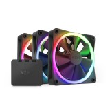 NZXT F120 RGB Triple Pack ház hűtő ventilátor 3db, 12cm fekete + vezérlő (RF-R12TF-B1) (RF-R12TF-B1)
