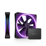 NZXT F140 RGB DUO Twin Pack Számítógép ház Ventilátor 14 cm Fekete 2 db