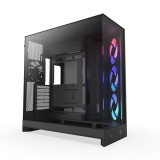 NZXT H9 Flow RGB Midi Tower Fekete Számítógép ház
