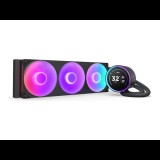 NZXT Kraken Elite 360 RGB LCD PWM Univerzális AiO CPU Vízhűtő - Fekete (RL-KR36E-B2)