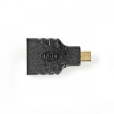 Nedis micro HDMI dugó - HDMI aljzat adapter (CVGP34907BK)
