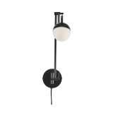 NORDLUX Contina fali lámpa, fekete, G9, max. 5W, 10cm átmérő, 2010971003