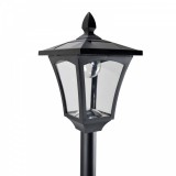 OASOM Napelemes kandeláber kerti lámpa világítás 160 cm 40 Lumen rozsdamentes acél lámpa