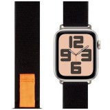 OBAL:ME textil szíj Apple Watch készülékhez 42-49mm M-L fekete/narancs