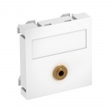 OBO 6104946 MTG-MK L RW1 Modul 45 Mini Jack Csatlakozó Aljzat hüvely egyenes csatlakozás 45x45mm hófehér polikarbonát