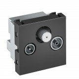 OBO 6105284 ANT-3SD SWGR1 Antenna Csatlakozó egyedi kivezetés, Radio - TV - SAT 45x45mm szürkésfekete polikarbonát