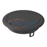 OBO 7405084 GES R2 9011 Csapófedél Műanyag kábelkivezetővel grafitszürke poliamid