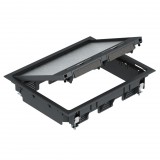 OBO 7405312 GES6 U 9011 Szerelvénybetét csatornaszereléshez grafitszürke poliamid