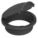 OBO 7408044 SH80 T 9011 Szerelvényvédő-Burkolat grafitszürke poliamid